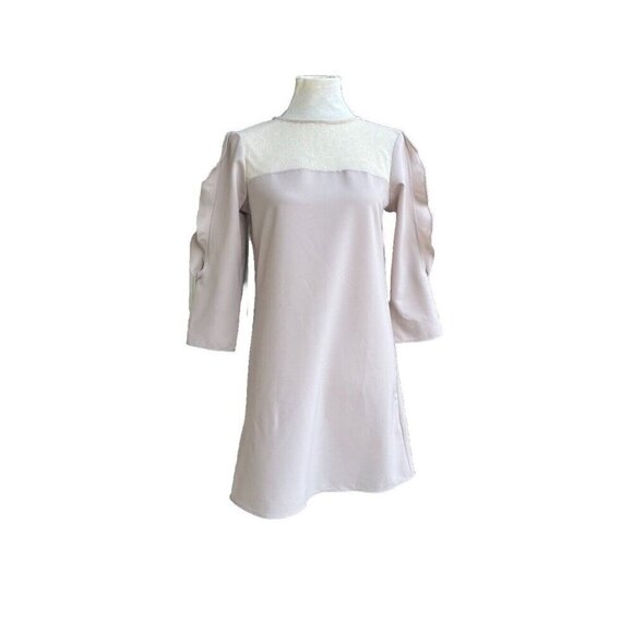 The Vanity Room Womens Split Sleeve Lace Contrast Dress Size M - Picture 5 of 15